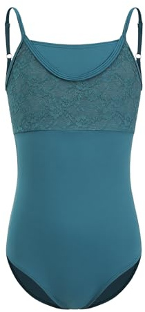 AOQUNFS Baletttrikåer för Flickor ärmlös Trikå för Balettdans Gymnastik Bodysuit för Småbarn Dansdräkter för Flickor, CC01-Blå, 4-5 år