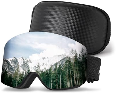 CARFIA Skibrille Damen Herren OTG Ski Brille für Brillenträger 100% UV400-Schutz Snowboard Brille Anti-Nebel Ski Goggles