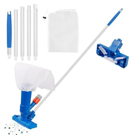 Poolrengöringssats Pooldammsugningssats Rengör bottnar Nät för poolfilter Pooldammsugareset Pooltillbehör poolrengöringsset(Plug)