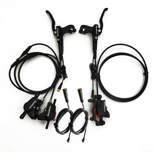 QOXEZY Sistema de freno de disco hidráulico de aluminio con doble pinza delantera para bicicleta de montaña – Incluye función de estacionamiento y cable de alimentación de antorcha TIG Superflex de 25