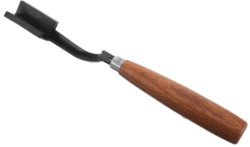 Didiseaon Couteau à Écorcer Acier V Type pour Arbres à Caoutchouc Outil de Découpe Ergonomique pour Écorçage Tapping Arbres