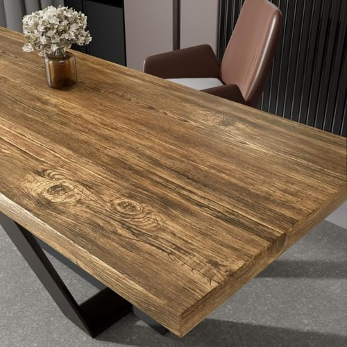 YENHOME Pellicola Adesiva Legno Marrone 40x500cm Carta Adesiva per Mobili Marrone Effetto Legno Rivestimento per Mobili Cucina Tavolo Armadio Impermeabile Carta da Parati Autoadesiva Scrivania