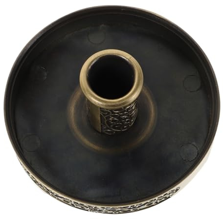 HAMPPLIES Support Rond en Alliage de Zinc Moxibustion Traditionnelle pour Bâtonnets de Moxa Base Stable et Portable Voyages