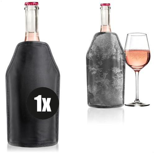 Wilhelm Sell® Enfriador de botellas portátil, funda refrigerante con banda elástica para vino, cerveza, cava y refrescos