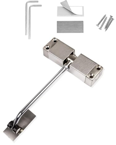 Anhoer 1 st dörrstängare med hjul stängstängare dörrdämpare fjäderlås automatisk fjäderbelastad dörrstängare för hem kontor sovrum
