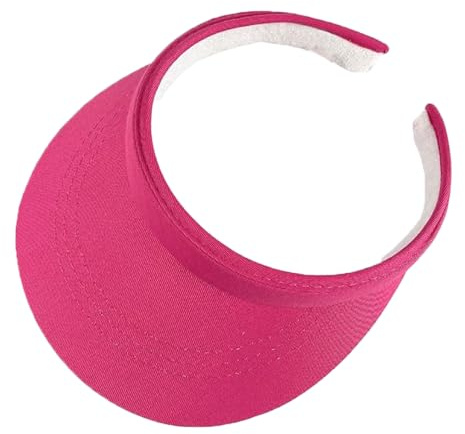 Carnavalife Visiera da sole sportiva con protezione UV, fascia assorbente per il sudore, fascia in spugna, design aperto, da donna/uomo, per golf, tennis, corsa, escursionismo, spiaggia, ciclismo
