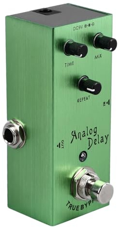 HUSHUI Pedal de Efecto de Retardo de Guitarra, Pedal de Retardo Analógico Multifunción para Interpretación de Guitarra Eléctrica, Carcasa de Metal, 1 Unidad (Verde claro)