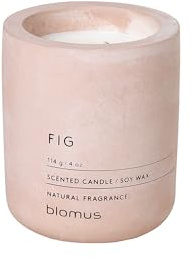 blomus -FRAGA- Doftljus S tillverkat av sojavax, rosendamm, högkvalitativ rumsdoft, karakteristisk betonggook, doft FIG, 24 h brinntid, särskilt sot (H/B/D: 8 x 6,5 x 6,5 cm, Rose Dust, 65650)