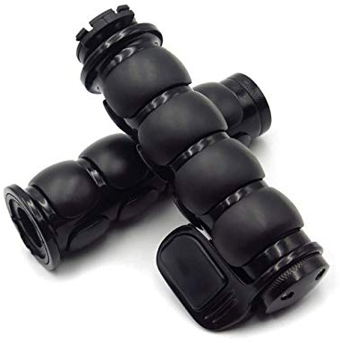 MOTLTECH Motorcycle Hand Grips 7/8 Non-slip Hand Grip with Throttle Assist for Harley Yamaha Kawasiki Suzuki Cruisers Motorbikes Choppers, Black