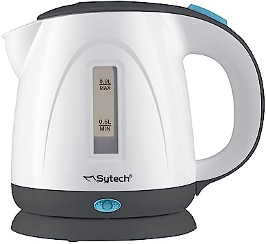 hervidora sin cable, 0,9 l, base giratoria 360º, blanco (sytech)