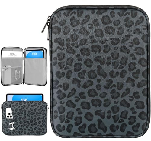 Dadanism 9-11 Pouces Tablette Housse Pochette pour iPad (A16) 11, iPad Air 11 M4/M3, iPad Pro 11 M5/M4, iPad 10é Gén/Air 5/4, iPad 9/8/7é Gén 10,2, Galaxy Tab A11+/A9+ 11, Tab M11 11, Noir Léopard