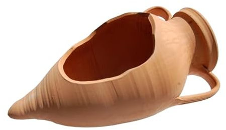 Amphore pointu sculpté en terre cuite 80 cm