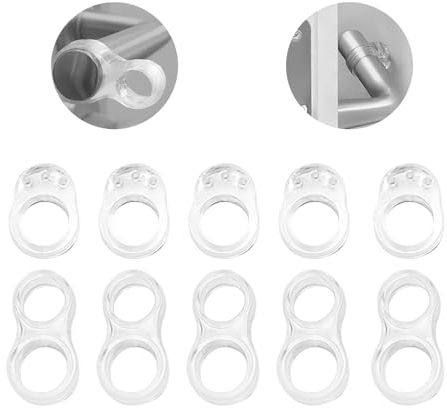 10 Pièces Réutilisables Caoutchouc Protège Poignée Porte, Butée pour Porte Murale en PVC Transparent 2 Formes, Anti-Poignée Protection Poignee Porte pour Murs Fenêtres Meubles