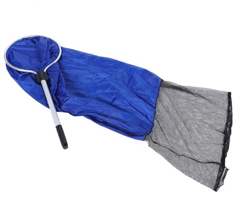 Tbest Kois Landing Net Koi Pesce per Stagno, Rium, Rium Impermeabile Pesca Morbida Rete L Tansfer Mesh Cesto per Pesce Medio -grande (Diametro 30 cm manico 50 cm)