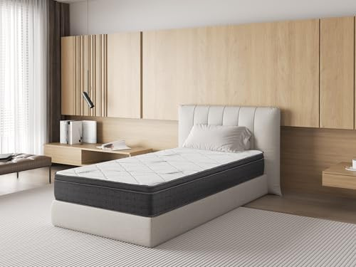 sinlikon Matelas 90x190,Epaisseur 22CM,Basics Matelas 7 Zones en Mousse à mémoire de Forme Confort, Moelleux (90x190x22CM)