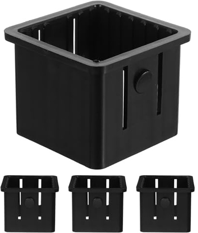 GAROZATION Manguito de Inserción para Tubo Cuadrado 50X40 MM, 4 Piezas, Accesorio para Máquinas de Gimnasio en Casa, Protector para Equipos de Fitness Multifuncionales, Repuesto para