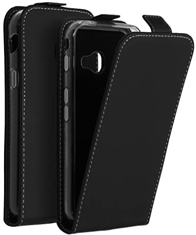 ACCEZZ Flipcase Hülle kompatibel mit Samsung Galaxy Xcover 4S, Samsung Galaxy Xcover 4– Flip Case Tasche – Handytasche zum Aufklappen in Schwarz [1 Kartenfach, Magnetverschluss, Premium Kunstleder]