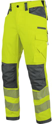 WÜRTH MODYF Warnschutz Winter Bundhose Neon EN 20471 2 - professionelle Arbeitshose für Herren - Warnschutzhose mit Knieschutztaschen - in der Größe 52 in Gelb