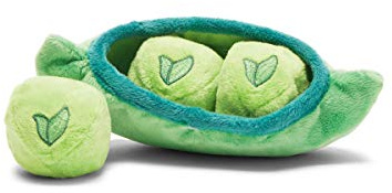 Bark Dog Toy 2 in 1 Interactive Plush - Rip and Reveal Toy for Dogs and Puppies - Stimulating Squeaky Pet Toys | Peas in a Pod (Small)