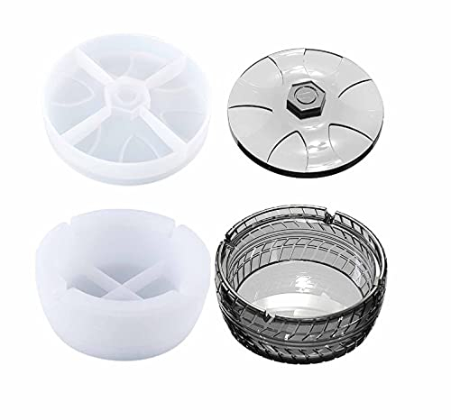 Yalulu Reifen Aschenbecher Harzform Epoxidharz Form, Aschenbecher Silikonform Gießform, Harz-Silikonformen In Aschenbecher Harz Gießform, Aschenbecher Form für Harz