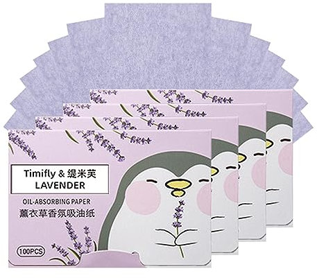 4 hojas de Papel Secante para absorber la grasa, 400 unidades de Papel Secante para el rostro para el cuidado de la piel grasa, hojas naturales que absorben la grasa para mujeres y hombres(Morado)
