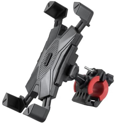 Orco Bike Phone Holder – One-Hand Operation Motorcycle Phone Mount, 360° Rotatable Bicycle Handlebar Clamp, Anti-Shake Shock-Absorbing Silicone for iPhone 14 13 12 Pro Max, Samsung, 3.5-6.8” Phones
