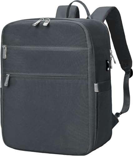 RuoSien Mochila Viaje Cabina Avion 45x36x20 para Easyjet Mochila Cabina Equipaje de Mano de Mochila de Viaje Portátil 15.6” con Orificio de Carga USB y Bolsillo Antirrobo