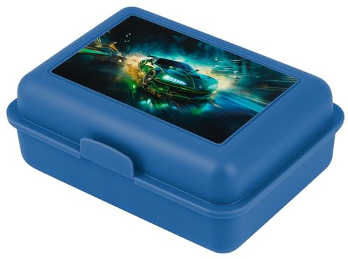 Baagl Brotdose Kinder für Schule – Lunchbox für Mädchen, Jungen, Kindergarten – Jausenbox, Brotzeitbox, Brotbox, Snackbox (Rennauto)