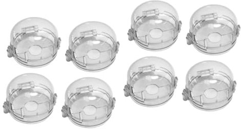 KOMBIUDA 2sets Kindersicherung Gasherd Schloss Baby Backofen Schloss Gasherd Knopf Abdeckung Kunststoff Herd Abdeckung 4 Stücke * 2