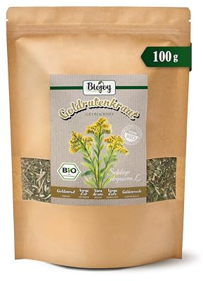 Biojoy Verge d'or BIO (100 g), séchée et coupée, Tisane à la vergé d'or (Solidago virgaurea)