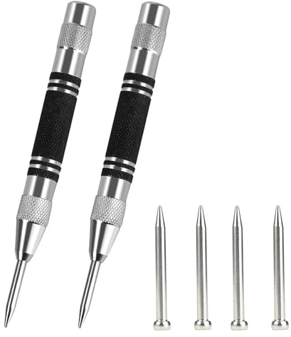 2Pcs Automatic Center Punch with 4