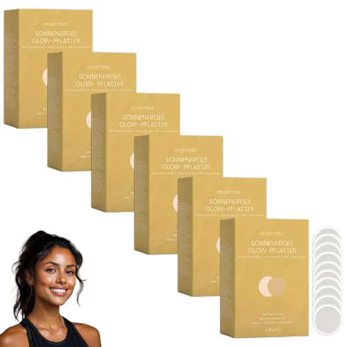 Celestvera Bräunungspflaster, 10 Stück Sun Free Glow Patch für Tanning, Selbstbräuner Microneedle Patch für Frauen und Männer, Natürliche Inhaltsstoffe, für Alle Hauttypen (6 Stück)