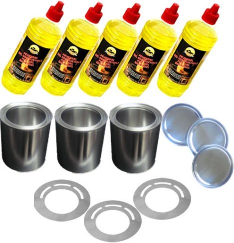 5 Liter Brenngel Farmlight 3 Dose 3 Sparplatten Gelkamin Starterset Gel