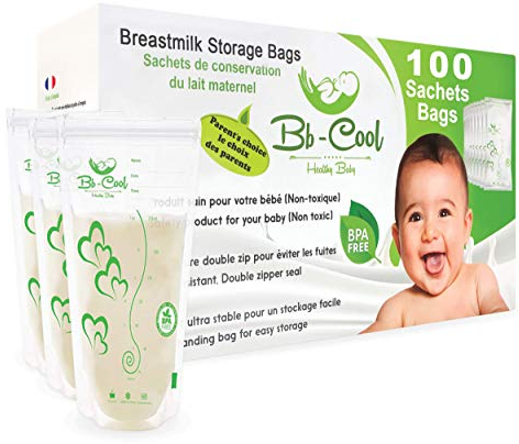 Muttermilchbeutel, 120 Stück Aufbewahrungsbeutel vorsterilisiert und gebrauchsfertig, BPA Frei, 210 ml, (100 bags)