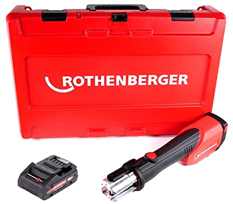Rothenberger ROMAX 4000 Akku Pressmaschine 18 V Li-Ion elektrohydraulisch im Transportkoffer mit 4 Ah Akku, ohne Ladegerät