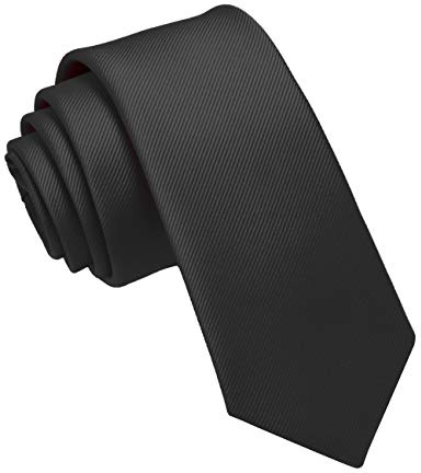 JEMYGINS Cravate Homme Noir en Soie 6CM Étroit Slim Plusieurs Couleurs Disponibles Décontractée Compris Boîte(12)