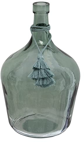 Atmosphera - Vase Dame Jeanne Poesie - Verre - H25 cm - Vert d'eau