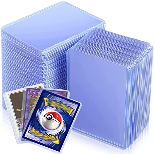 WAIZHIUA 100Pcs 3x4 Top Loaders Clear Card Sleeves, 35pt Rigid Thick 76x101mm Standard Size Toploader Card Protectors for Pokemon MTG Hockey Golf Sports Cards (Pack of 100)