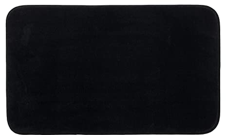 Gözze - Premium Rutschfester Badteppich, RIO, 100% Microfaser, 60 x 100 cm - Schwarz