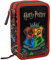 L'ERBAVOGLIO - HARRY POTTER - ASTUCCIO SCUOLA 3 ZIP ORIGINALE HARRY POTTER - COMPLETO DI 44 PEZZI - PRODOTTO UFFICIALE WARNER BROS (ROSSO/NERO)