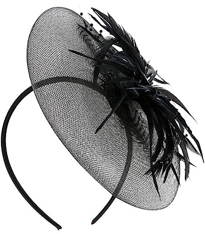 DOITOOL 1 Pc Bandeau à En Maille Plume Bande De Cheveux Fascinateur D'anniversaire Vintage Casque De Mariée Bandeau De Mariage Coiffure Banquet Ancien Artificielles Décorer