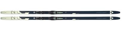 Fischer Twin Skin Cruiser EF Cross Country Skis w/ Control Step-in Binding (Dark Blue/Sand, Large)