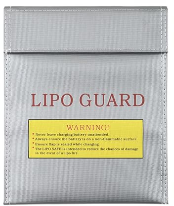 YSDINK Explosionssäkerhetspåse för LiPo-batteri - brandsäker och vattentät väska, brandskydd för värdefulla föremål, dokument och smycken (silver, 230 x 300 mm)