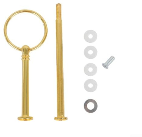 Présentoir à gâteau en alliage de zinc avec poignée 23 étages pour présenter des mariages élégants (doré 2 couches)