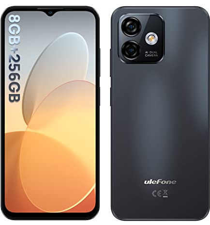 Ulefone Note 16 Pro Teléfono móvil sin Contrato, 16 GB de RAM + 256 GB de ROM/TF 256 GB Smartphone sin Contrato, cámara de 50 MP, 6,52 Pulgadas HD+ Android 13, 4400 mAh Dual SIM 4G/OTG/Face ID