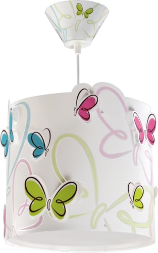 Dalber Lámpara Techo Colgante Infantil Mariposas Multicolor 62142M E27