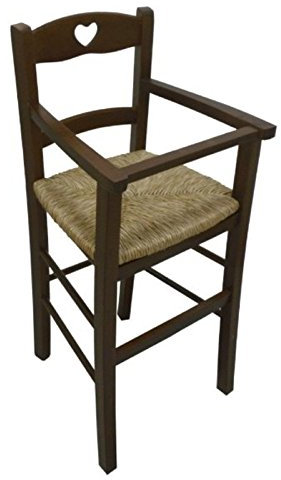 Ok Affarefatto Maddaloni Chaise Haute de Luxe en Bois de Noyer pour Enfant