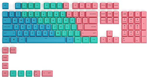 GLORIOUS Gaming 115x GPBT-Keycaps - Cherry-Profil, äußerst widerstandsfähiger PBT-Kunststoff, optisch EIN Blickfang, überragende Akustik, Originalschrift - Pastell Amerikanische QWERTY-Belegung