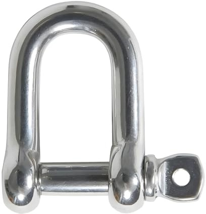 MarineNow 316 Stainless Steel D-Shackle Marine Grade Choose Size and Pack Quantity (04 mm (5/32), 10-Pack)