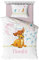 Parure de lit Disney Bambi 100% Coton pour Lit Bébé ou Junior - Housse de Couette 100x140 cm + Taie d'oreiller 40x60 cm
